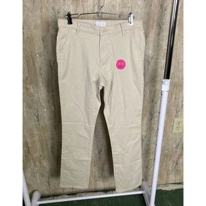 Childrens Place Girls Pants Sz 14 Khaki Slim Stretch Fabric Pockets Bisquit NWT